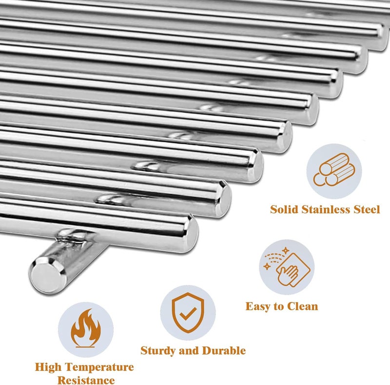 LOCVCDA 18.7" Cooking Grates for Weber Genesis GS4 Genesis II E-410, E-415, E-435, Genesis II LX E-440 Series Gas Grills, Heavy Duty Stainless Steel Grill Grates for Weber 66089 66097 - Image 3
